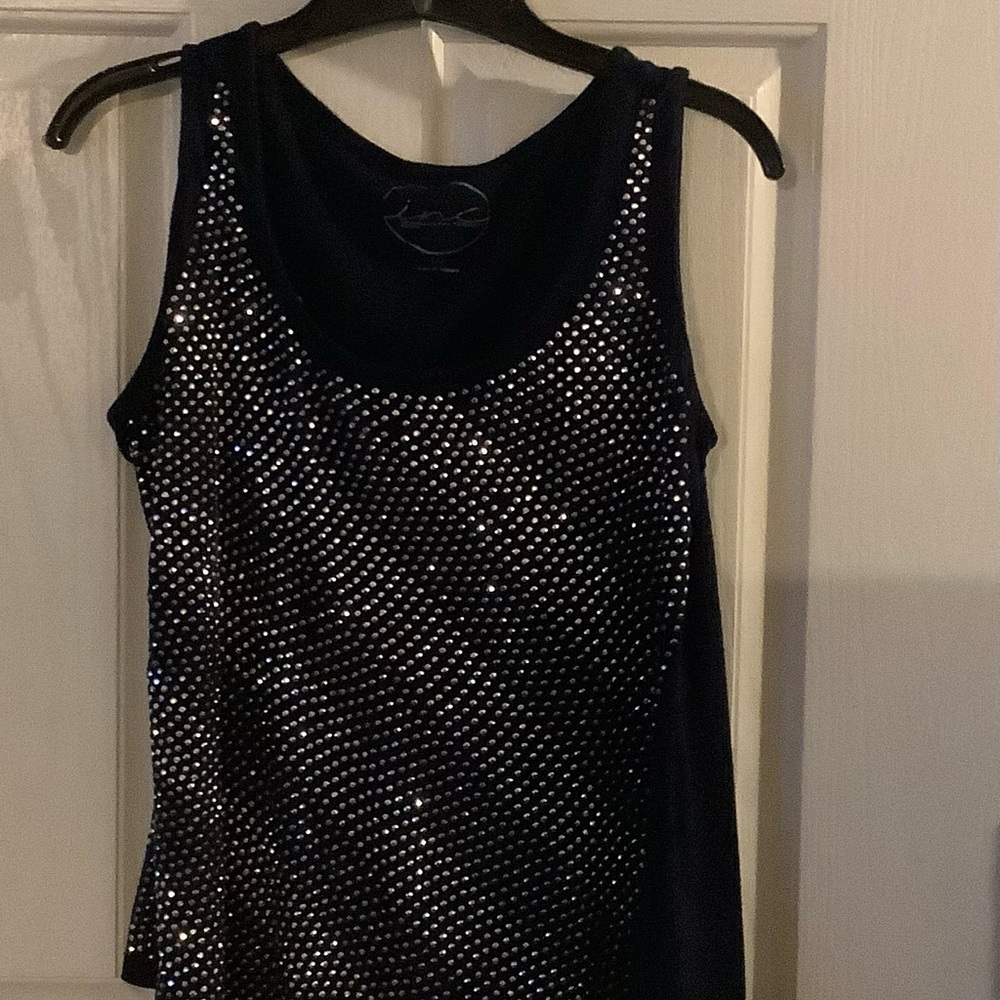 INC Brand Navy Blue Tank Top in size Petite Medium. - Picture 2 of 7